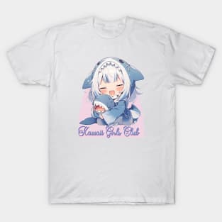 Kawaii Girls Club - Cute Shark Chibi Girl T-Shirt